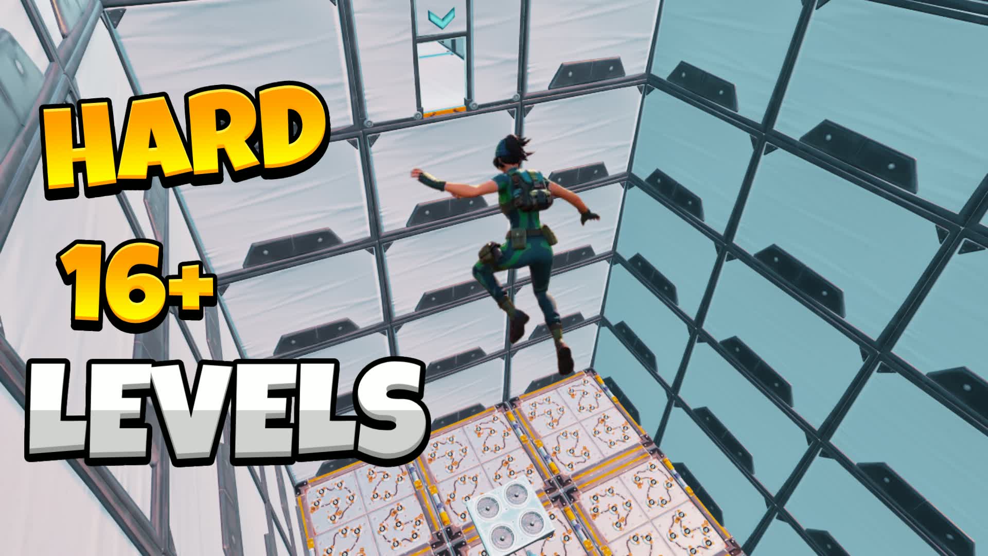 🏆 16 LEVELS HARD PARKOUR — Fortnite Creative map