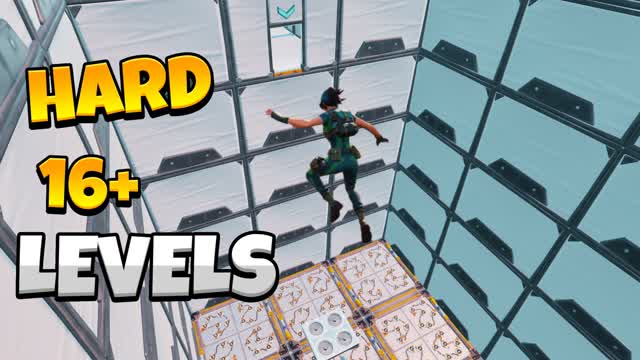 🏆 16 LEVELS HARD PARKOUR — Fortnite Creative map cover art