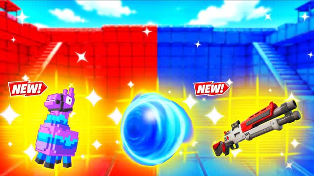 RED VS BLUE CLEAN EXECUTION 🔴🔵 — Fortnite Creative map cover art