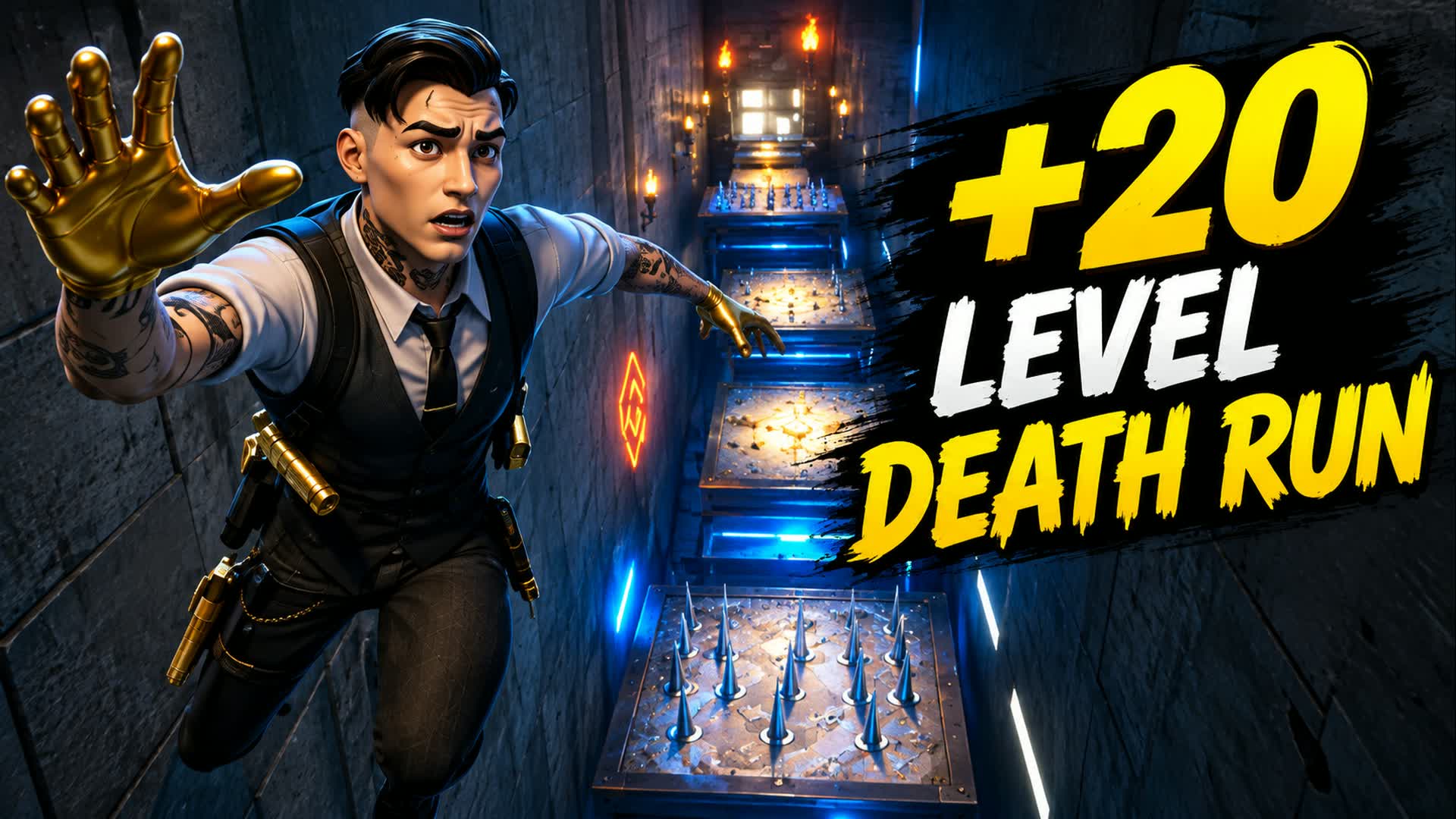 +20 LEVEL - DEATHRUN [4555] — Fortnite Creative map