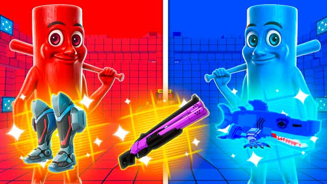 MONSTER RED VS BLUE 🔴🔵 COMBAT — Fortnite Creative map