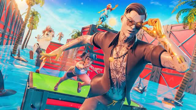 WATER VIBES PARKOUR ⭐🌊 DEATHRUN ESCAPE — Fortnite Creative map