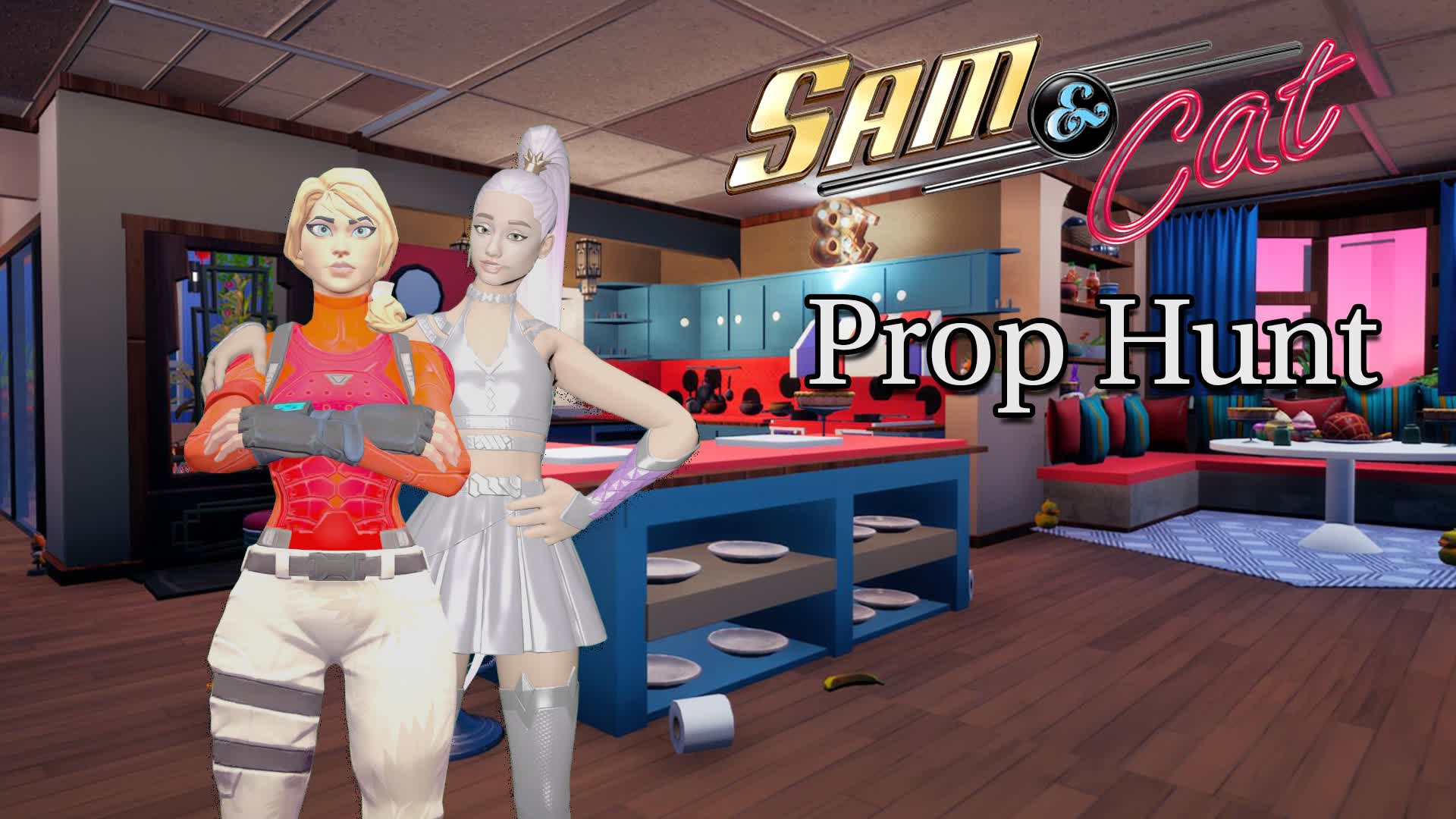 Cat & Sam - Prop Hunt — Fortnite Creative map