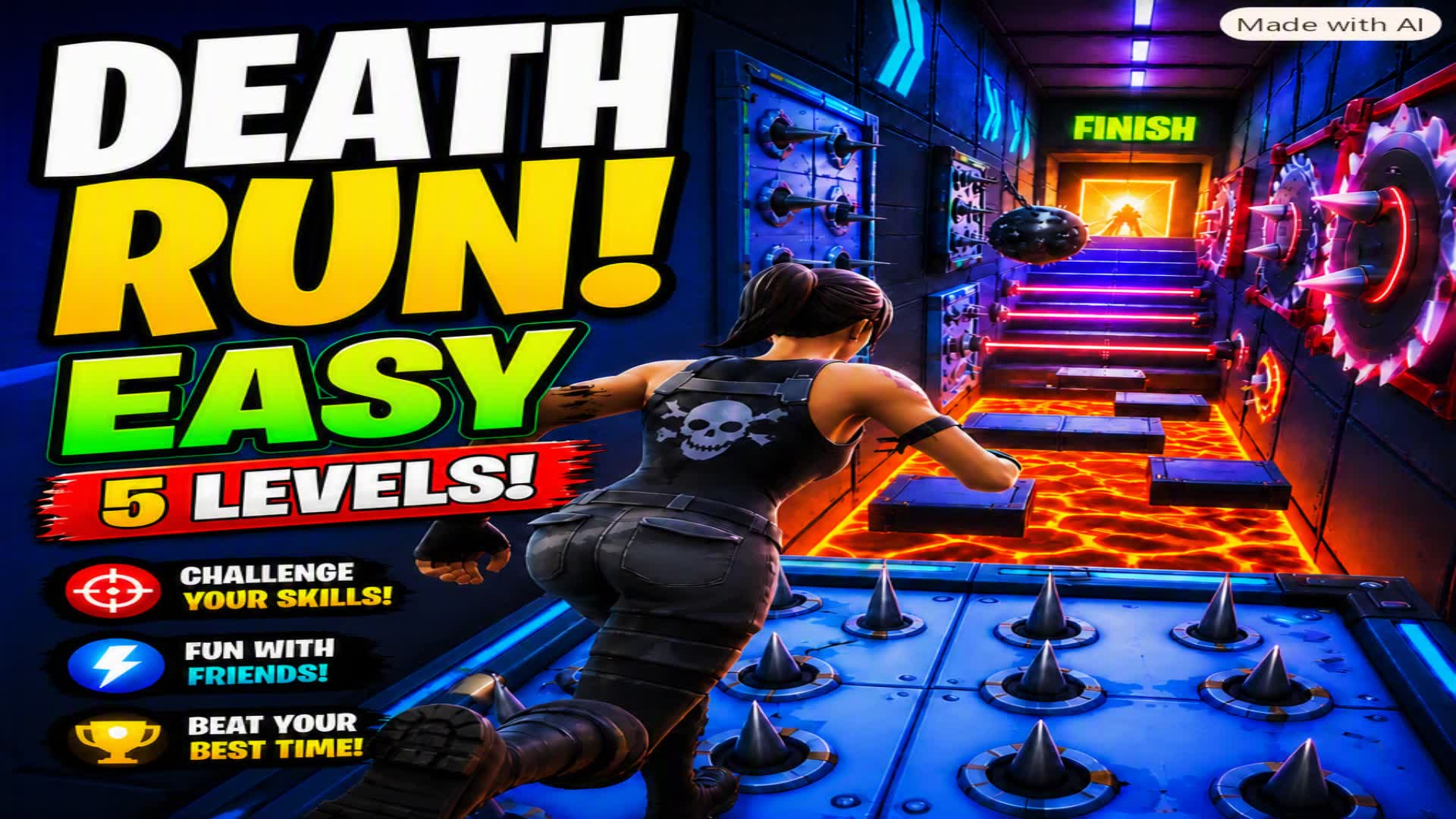 Classic Death run (Easy!) — Fortnite Creative map