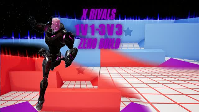 X RIVALS 1V1-3V3 ZERO BUILD — Fortnite Creative map cover art