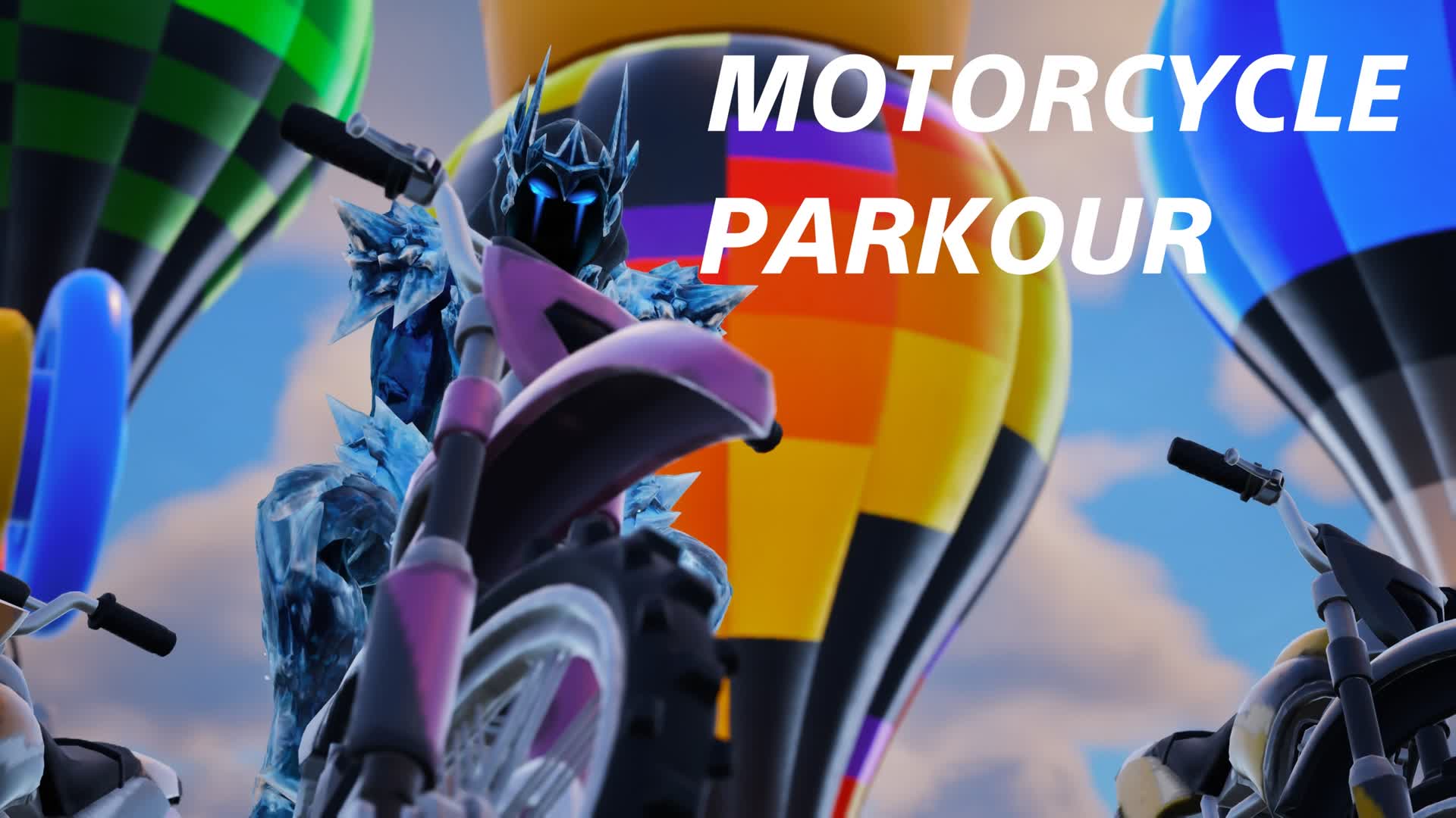 motorcycle parkour — Fortnite Creative map