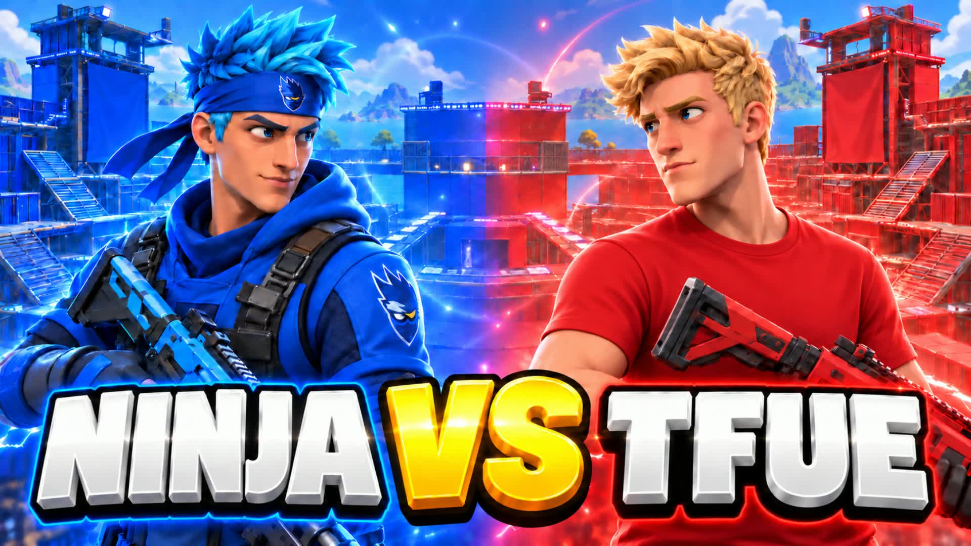 NINJA 🔴 VS TFUE 🔵 — Fortnite Creative map