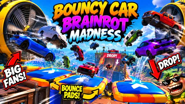 Bouncy Car Brainrot — Fortnite Creative map