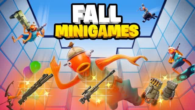 FALL MINIGAMES 🕹️45+ MINIGAMES 📈 — Fortnite Creative map cover art