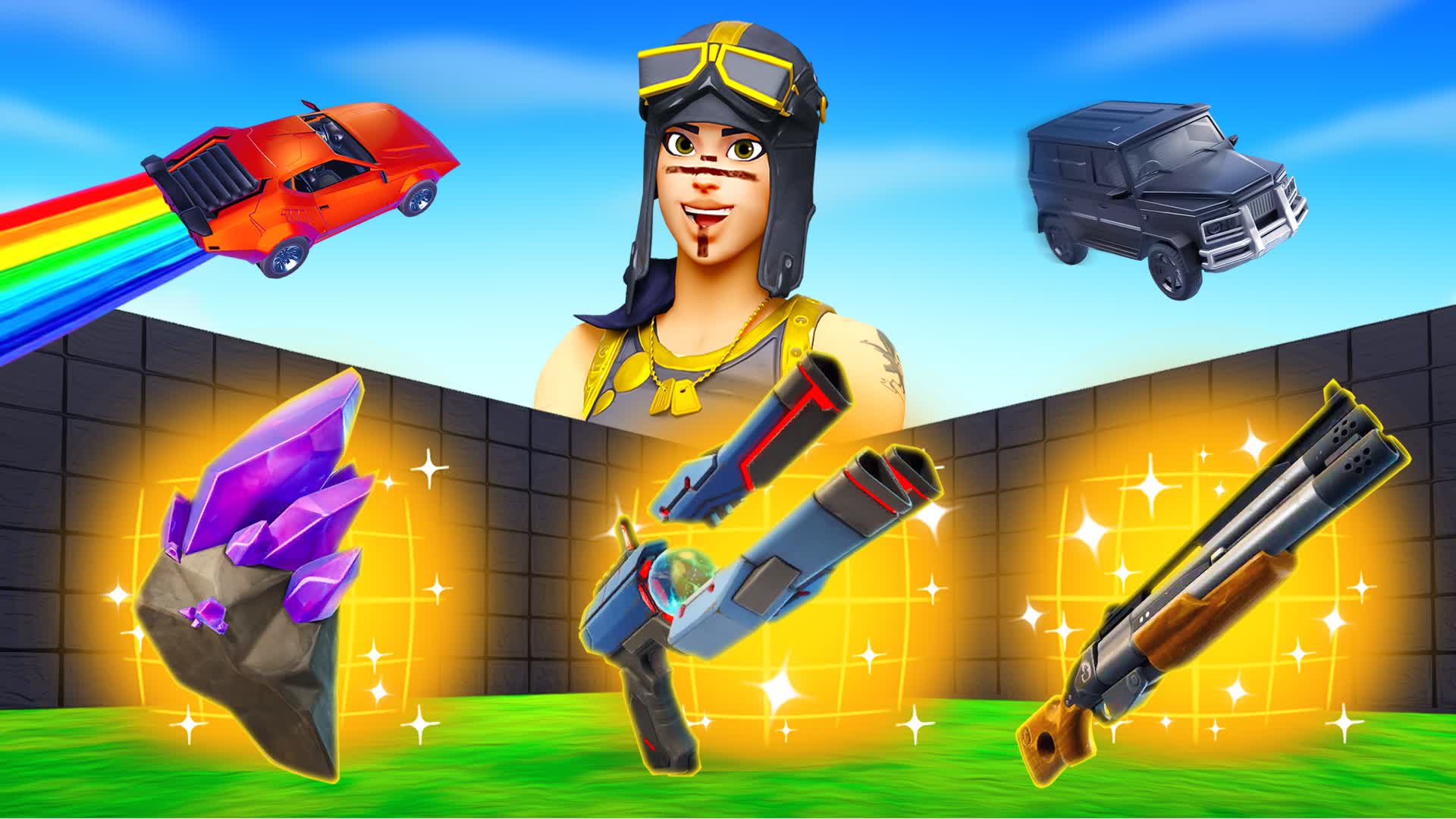 SKYWARS 1V1 ALL WEAPONS AND VEHICLES — Fortnite Creative map