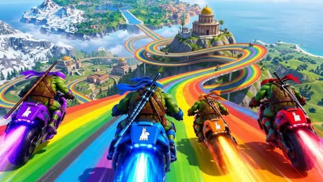 🌇 UNREALISTIC DRIVING ISLAND 🌇 RAMP🚙 — Fortnite Creative map