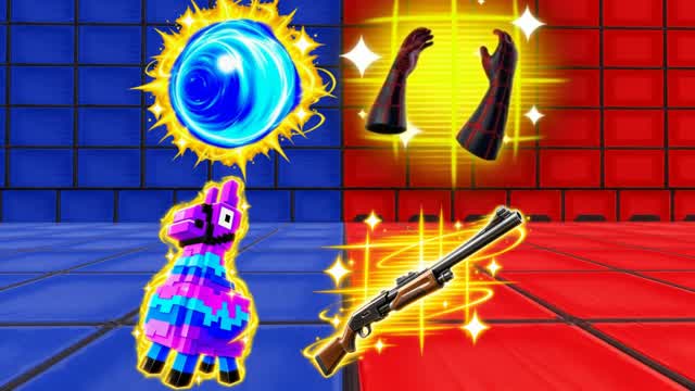 RED VS BLUE 🔴🔵 STILL GAS (ALL GUNS) — Fortnite Creative map cover art