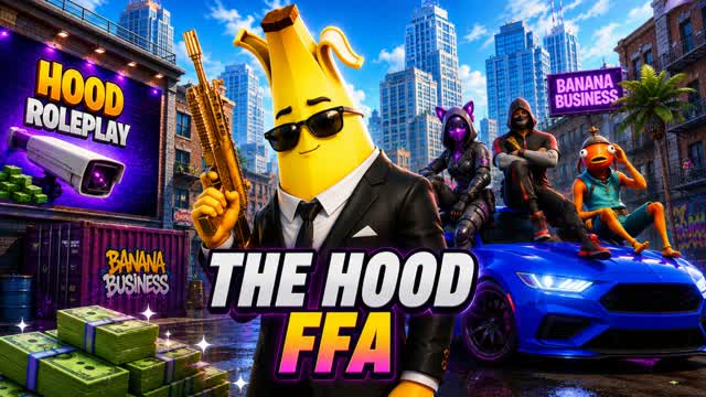 🏙️ THE HOOD OPEN WORLD — Fortnite Creative map