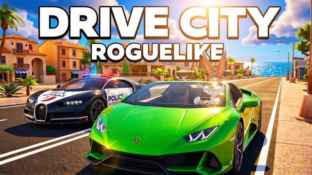 🚔DRIVE CITY💥[ROGUELIKE] — Fortnite Creative map