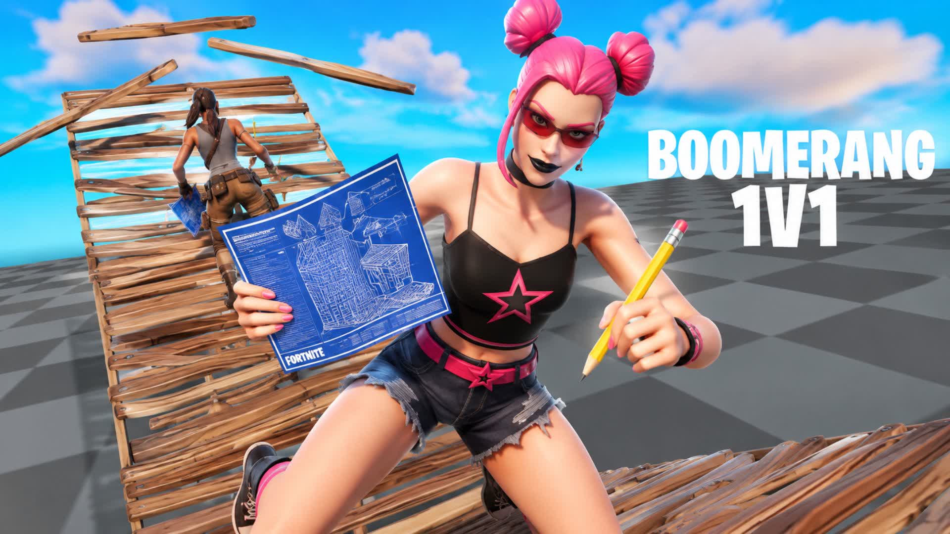 1v1 BUILD FIGHTS FFA [BOOMERANG] — Fortnite Creative map