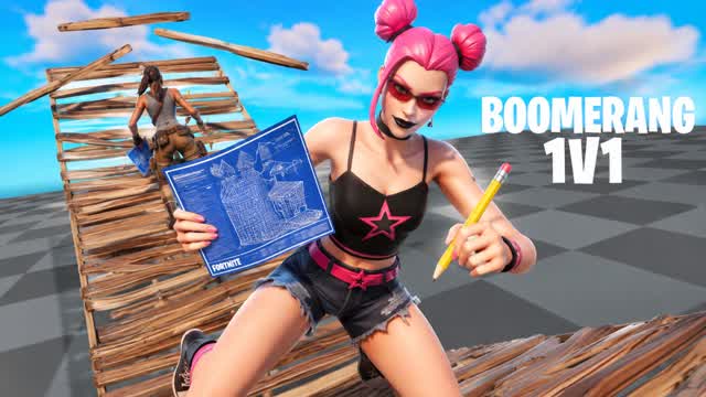 1v1 BUILD FIGHTS FFA [BOOMERANG] — Fortnite Creative map