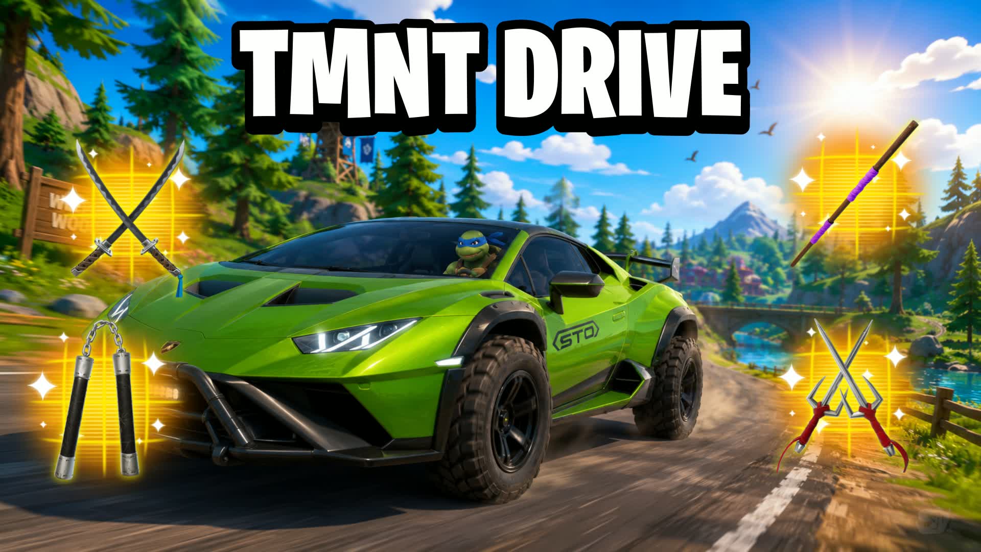 TMNT Drive ⭐ FFA 🧟 Zombies — Fortnite Creative map