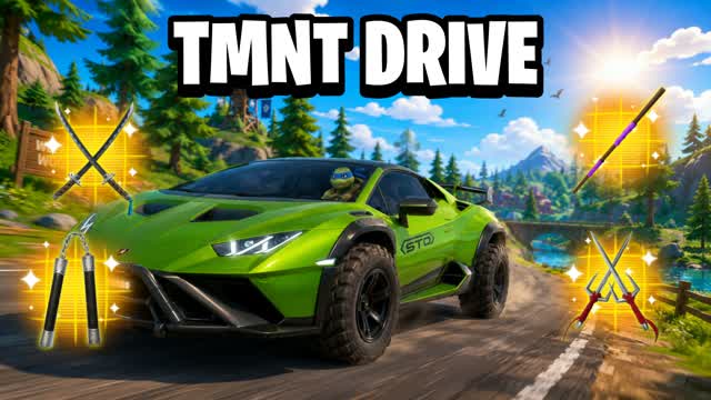 TMNT Drive ⭐ FFA 🧟 Zombies — Fortnite Creative map
