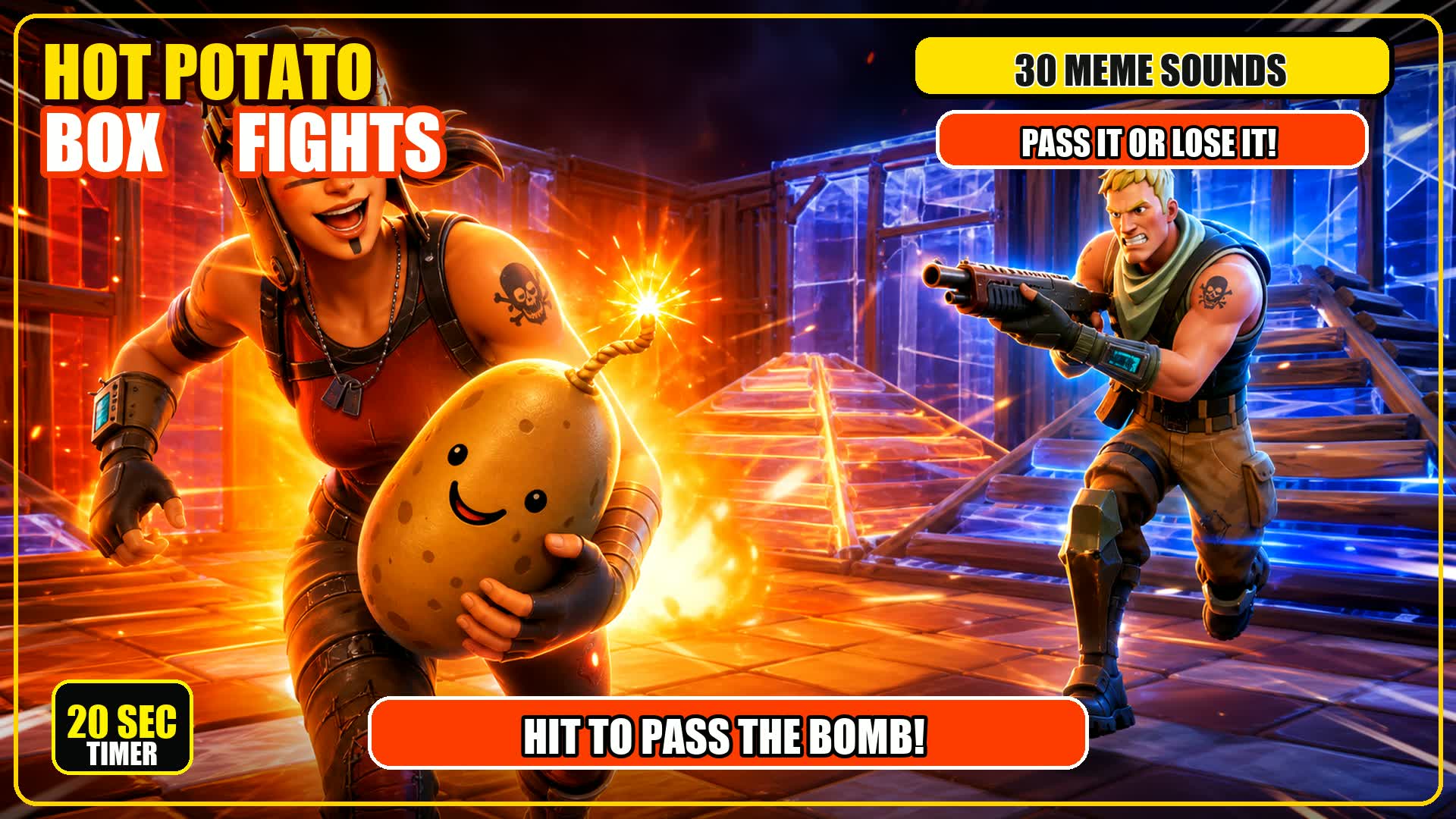 Hot Potato Box Fight🥔 — Fortnite Creative map