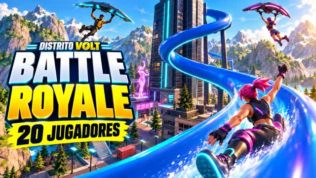 BATTLE ROYALE 20 | DISTRITO VOLT — Fortnite Creative map cover art