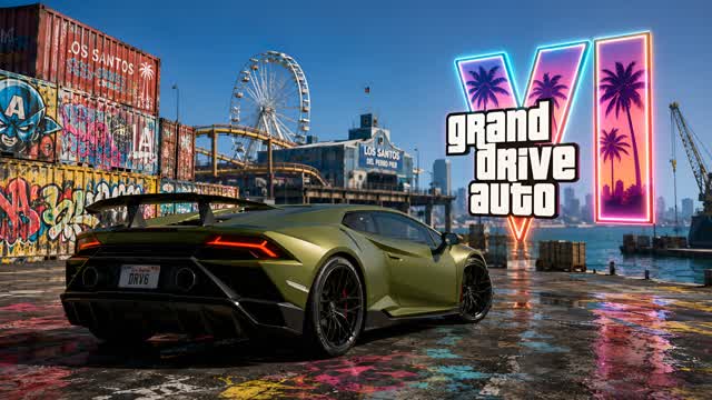 GTA VI🌴GRAND DRIVE AUTO🌴MEGA RACE — Fortnite Creative map cover art