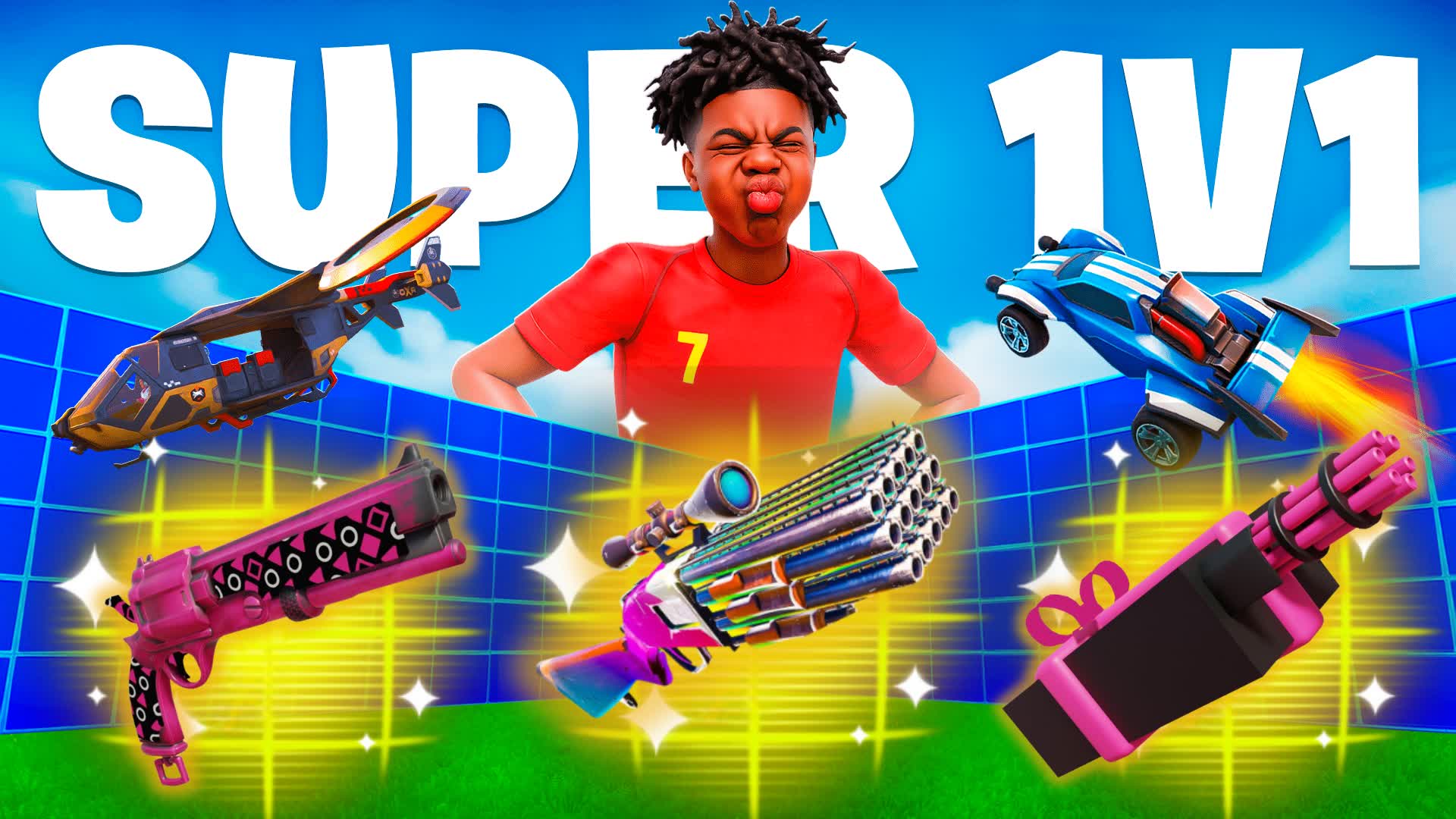 SUPER 1v1 Custom weapons — Fortnite Creative map