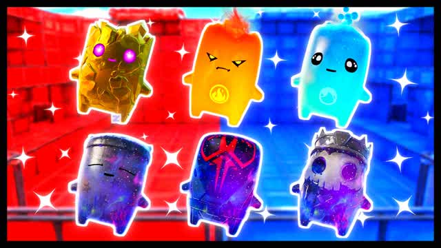 BLUE VS RED CORE RUSH 🔵🔴 — Fortnite Creative map cover art
