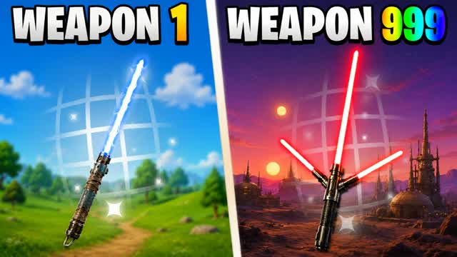 😎 GUN GAME 🔫 SUMMER ONE SHOT STAR WARS — Fortnite Creative map cover art