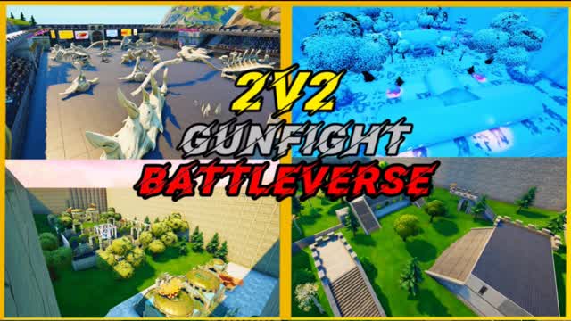 2v2 GunFight Battleverse — Fortnite Creative map cover art