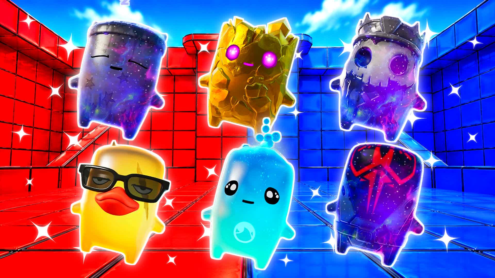 RED VS BLUE STEADY TRIGGER HAND 🔴🔵 — Fortnite Creative map