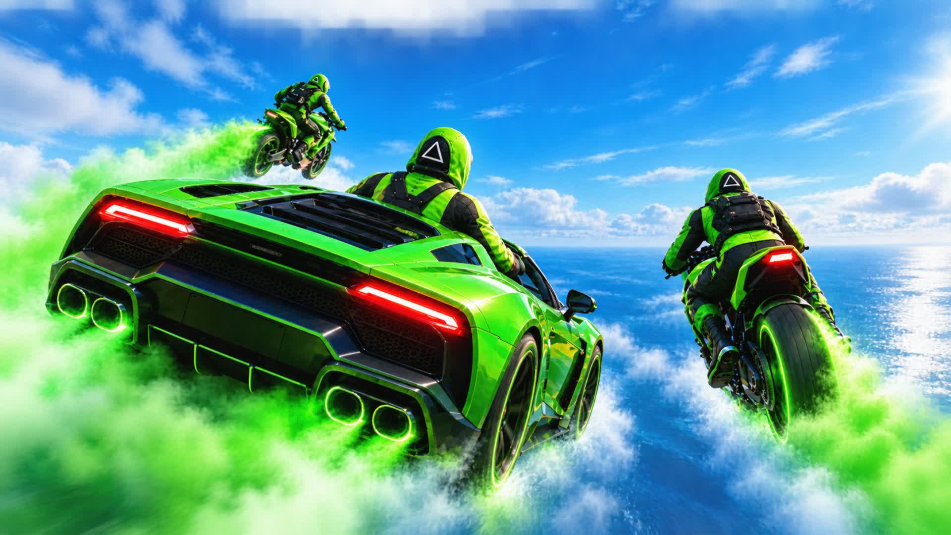 ROAD BATTLE - CARS RAMP — Fortnite Creative map