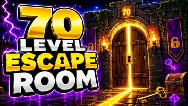 70 ESCAPE ROOM - FUN — Fortnite Creative map cover art