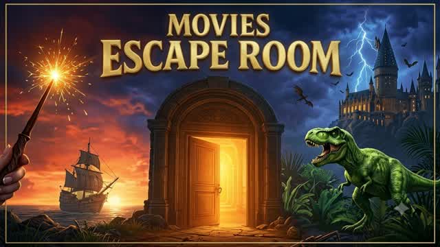 🎬 MOVIES ESCAPE ROOM 🎬 — Fortnite Creative map cover art