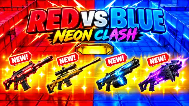 RED VS BLUE | NEON CLASH 🔴 🔵 — Fortnite Creative map