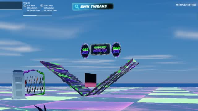 EMX TWEAKS 1V1 (PERFORMANCE) — Fortnite Creative map cover art