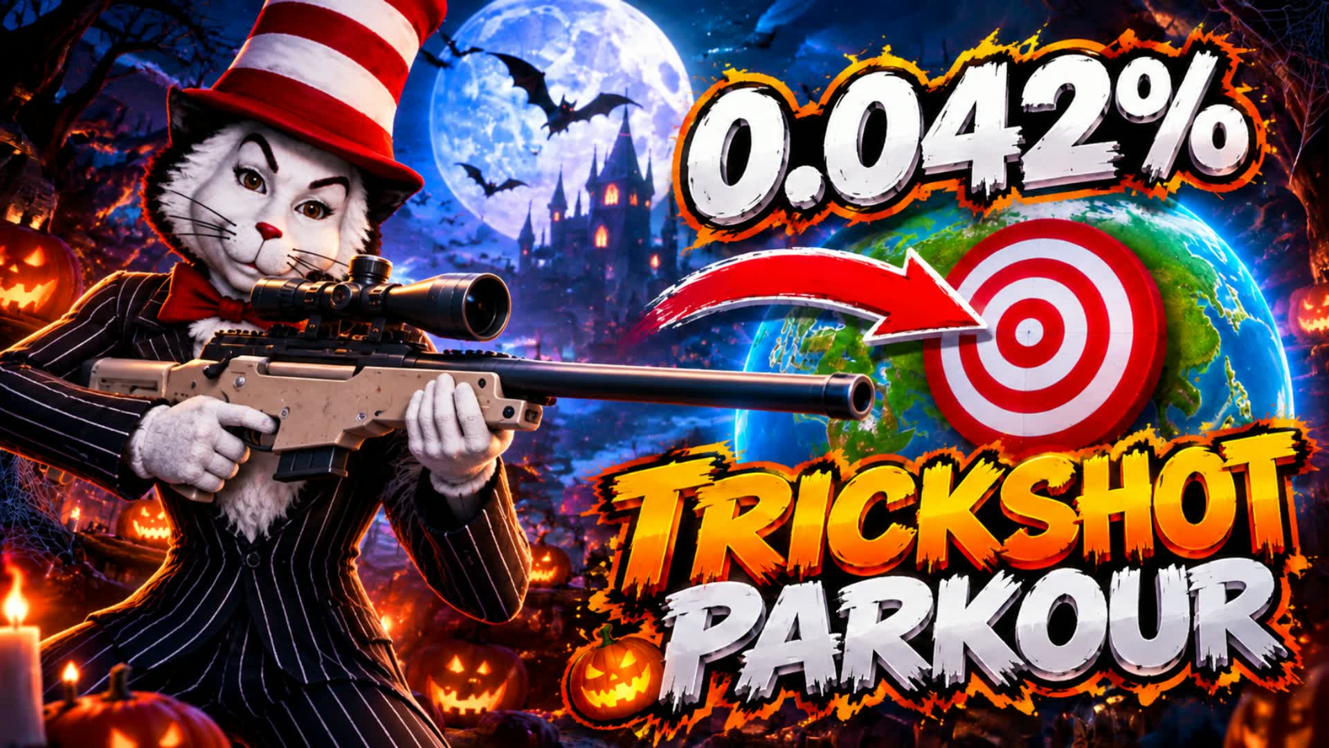 🎃HALLOWEEN TRICK SHOT PARKOUR🎯باركور — Fortnite Creative map