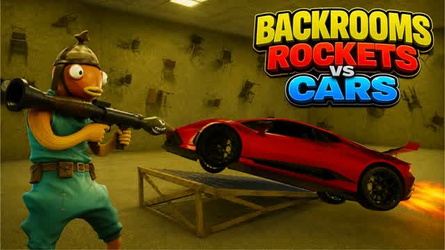 Backrooms Rockets VS Cars — Fortnite Creative map