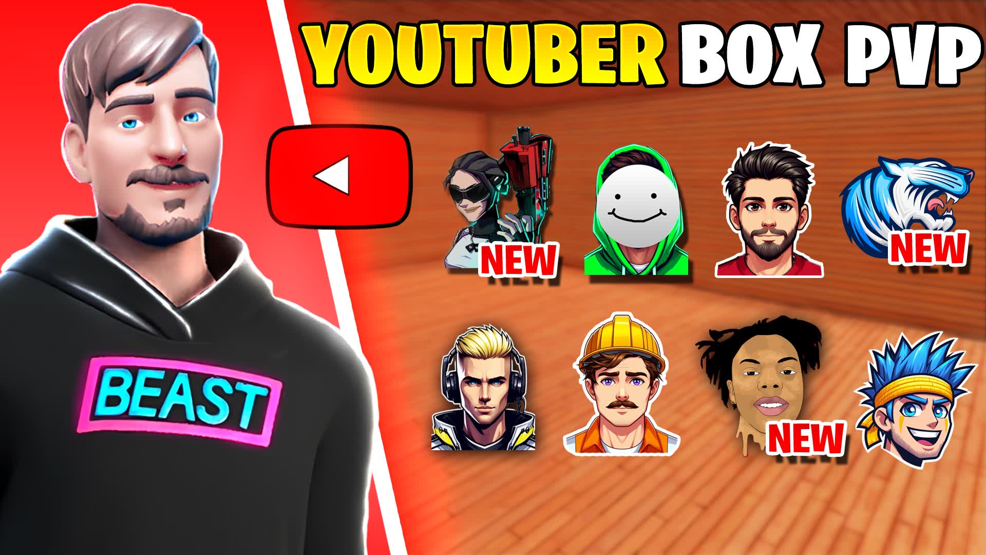 ❤️YOUTUBER BOX FIGHT📦 — Fortnite Creative map