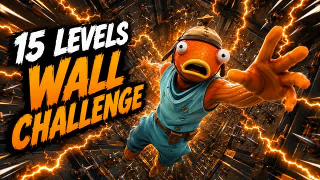 WALL CHALLENGE 15 LEVELS [2330] — Fortnite Creative map cover art