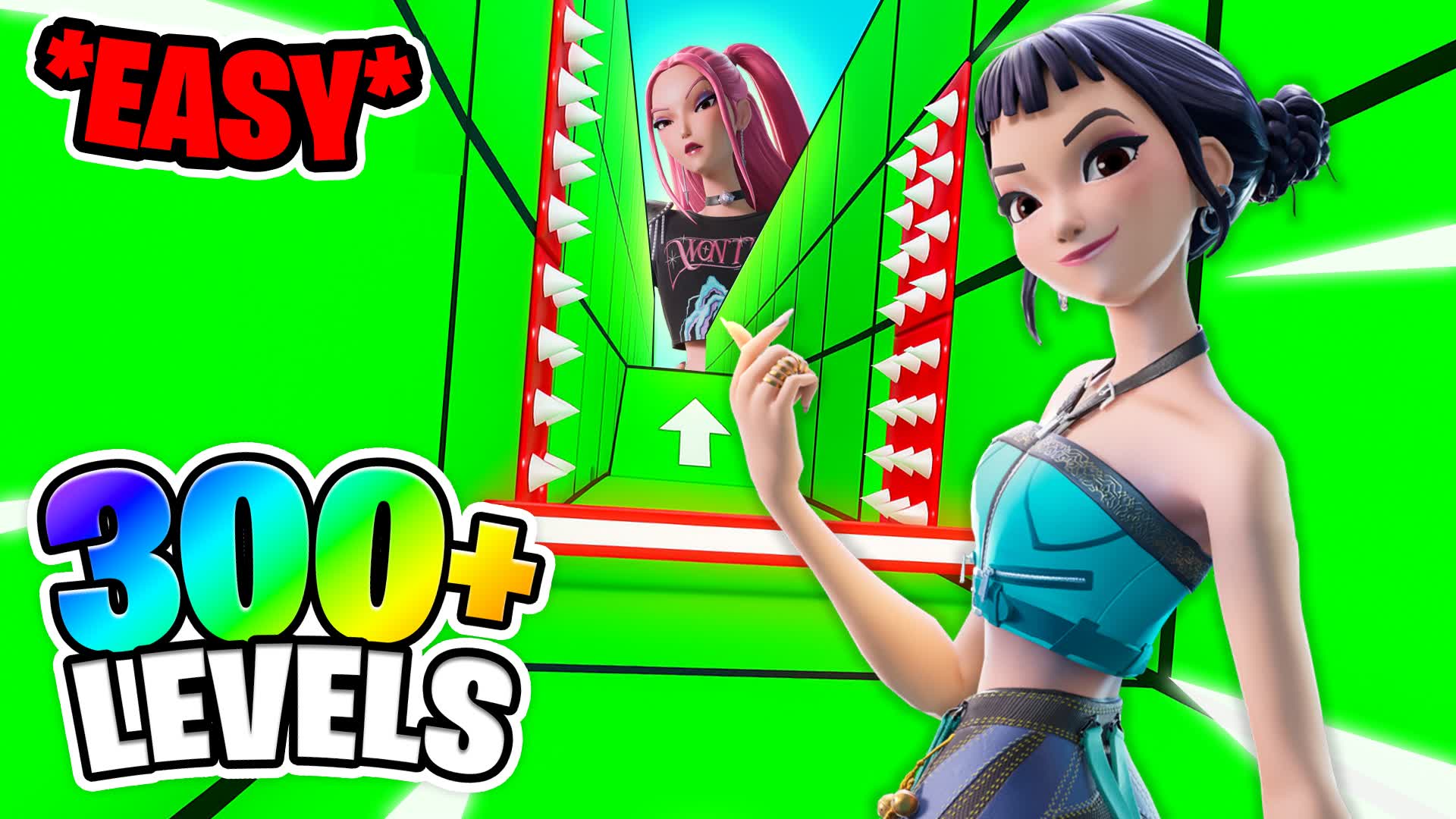 ケーポップ  DEATHRUN PARKOUR 300+ ⭐️ — Fortnite Creative map