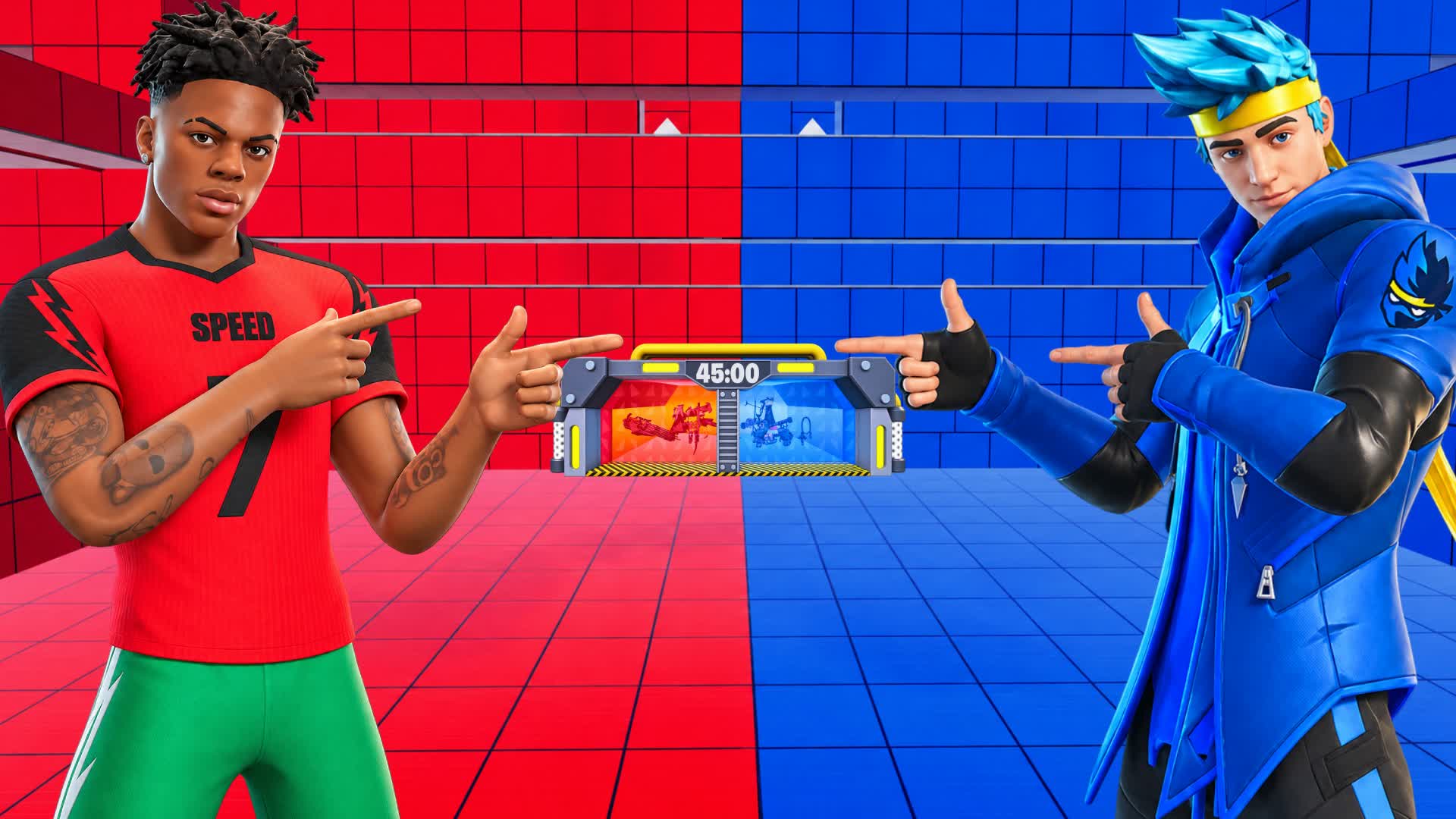 NEW RED VS BLUE VS BRAINROT 🔴🔵 — Fortnite Creative map
