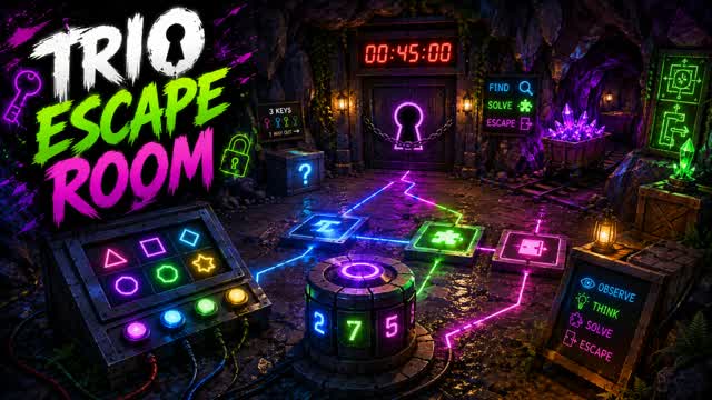 Bestie Trio Escape Room — Fortnite Creative map cover art