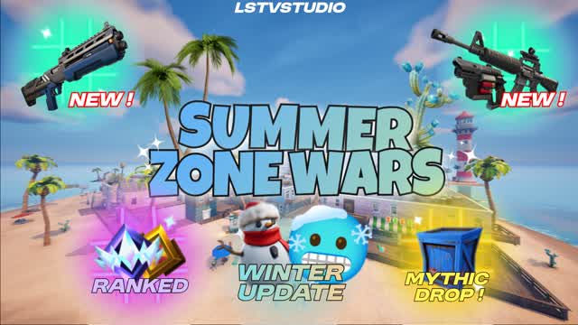 SUMMER ZONE WARS ☀️❄️ — Fortnite Creative map cover art