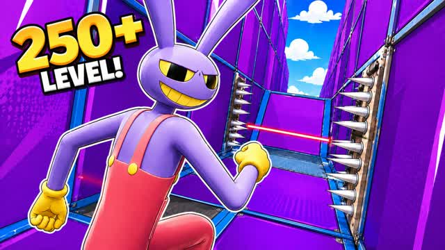 😈  250+ LEVEL SUPER EASY DEATHRUN — Fortnite Creative map cover art