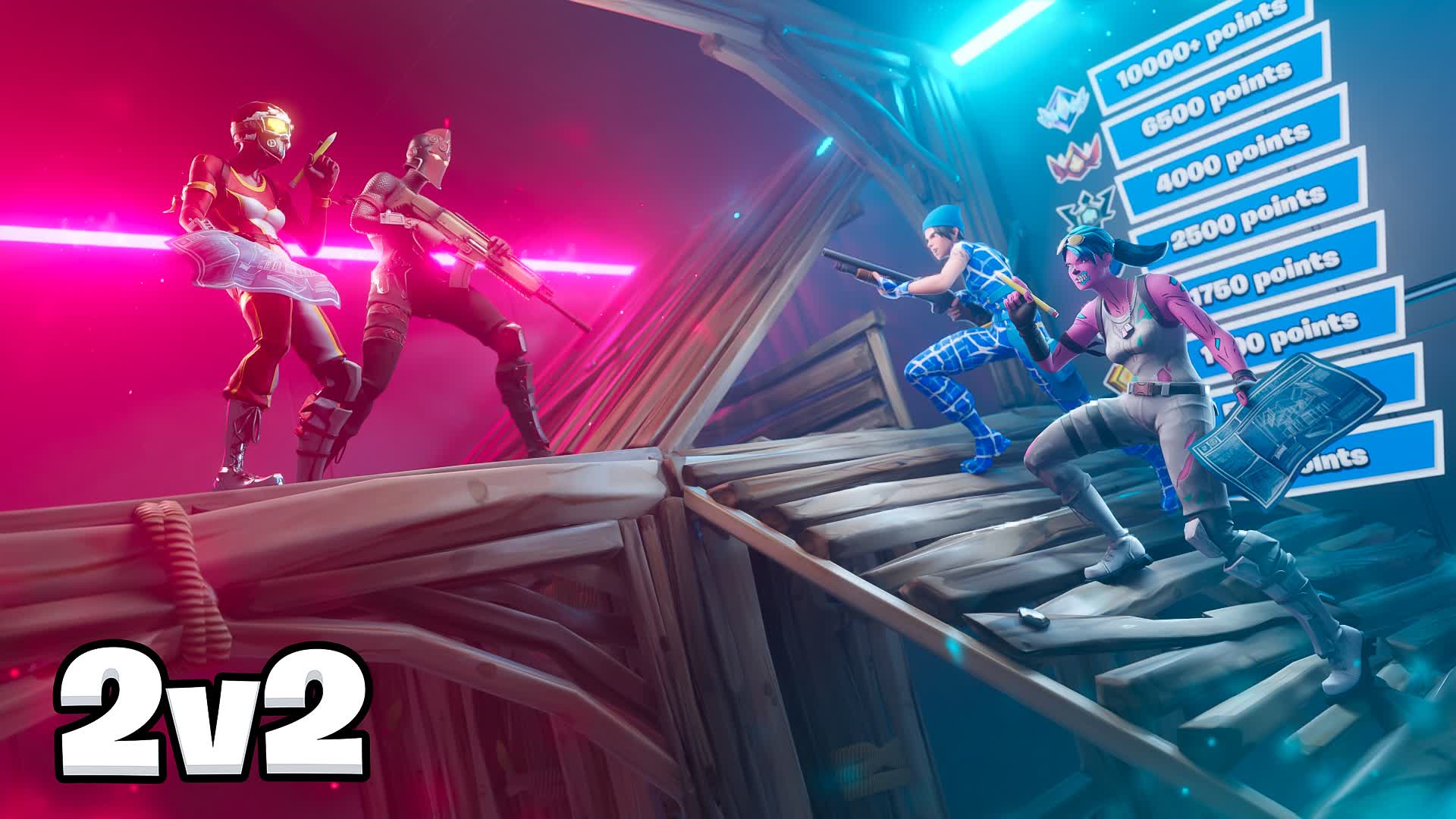 Ranked Piece Control 2v2 🎯 — Fortnite Creative map