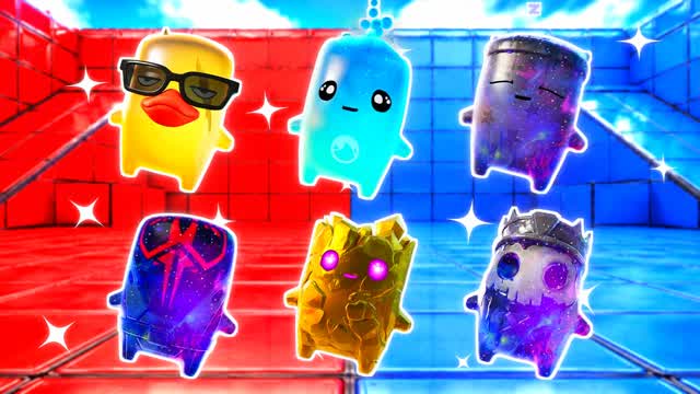 RED VS BLUE DISTANCE CRAFT 🔴🔵 — Fortnite Creative map cover art