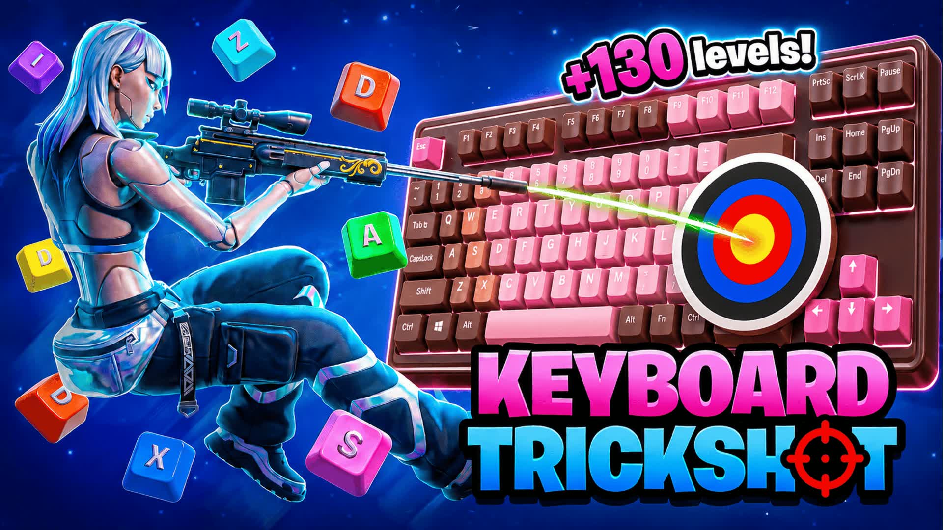 SNIPER KEYBOARD TRICK SHOT PARKOUR🎯 — Fortnite Creative map