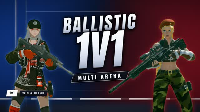 BALLISTIC | 🎯 1v1 Multi-Arena 🎯 — Fortnite Creative map