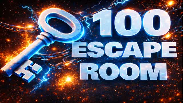100 ESCAPE ROOM — Fortnite Creative map cover art