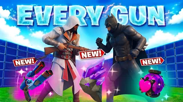 1V1 EVERY GUN HEROES — Fortnite Creative map